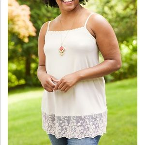 1 Black AND 1 Cream Matilda Jane lace trim top